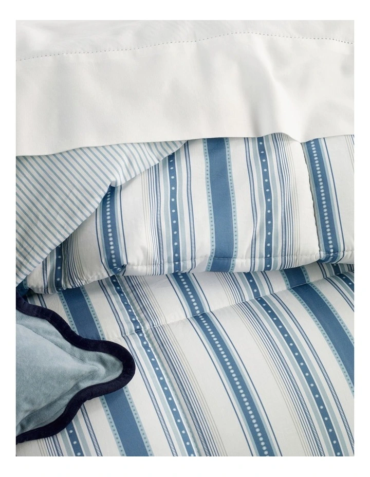 Printed Comforter Set in Blue Stripe image 2