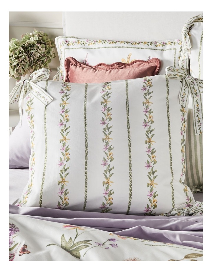 Botanical Cotton Sateen Quilt Cover Set in Green image 4