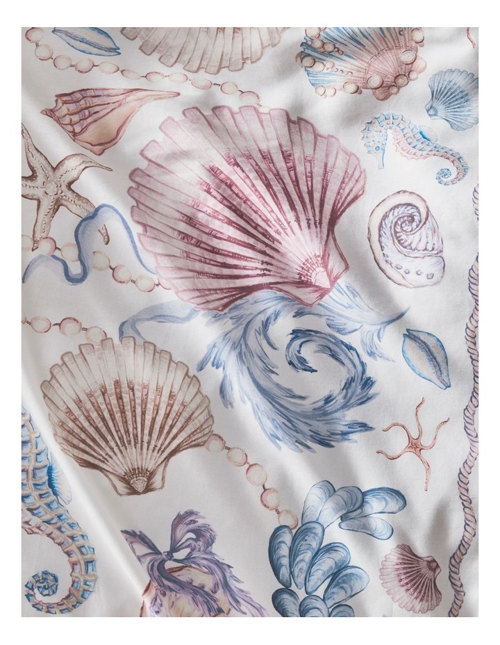 Riviera Cotton Sateen Quilt Cover Set in Soft Blue Seashell Print image 3