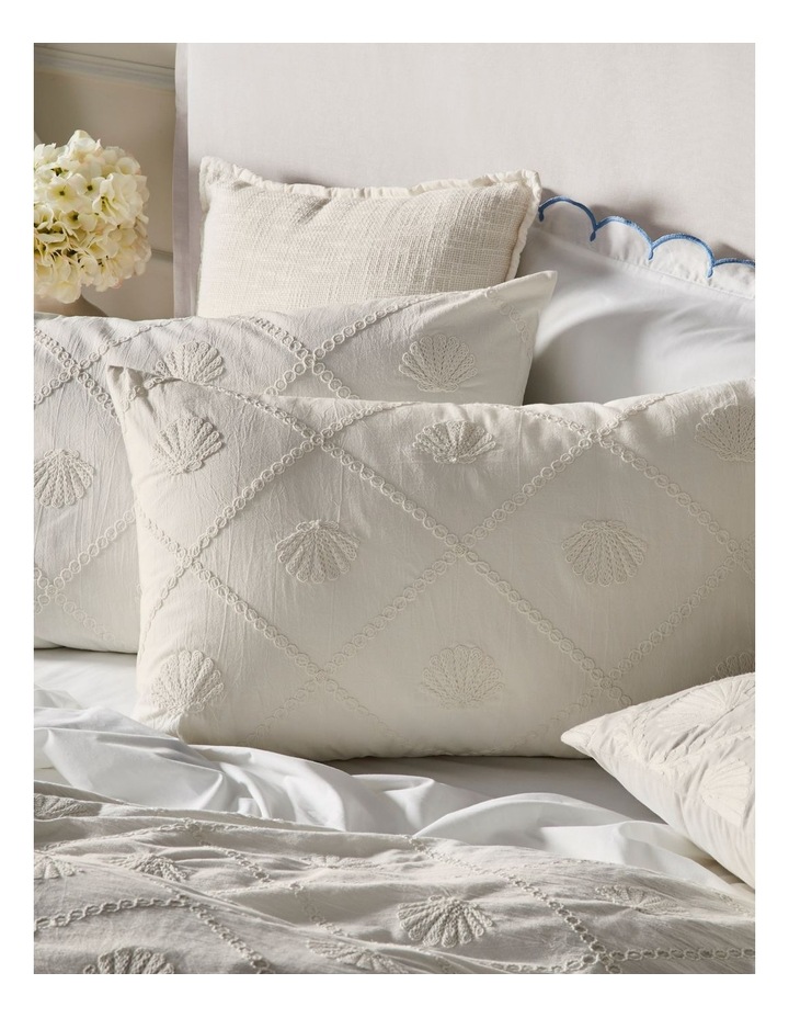 Portofino Embroidered Cotton Quilt Cover Set in White image 3
