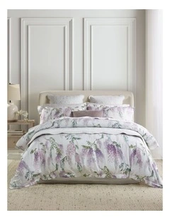 Wisteria Cotton Sateen Quilt Cover Set in Lilac