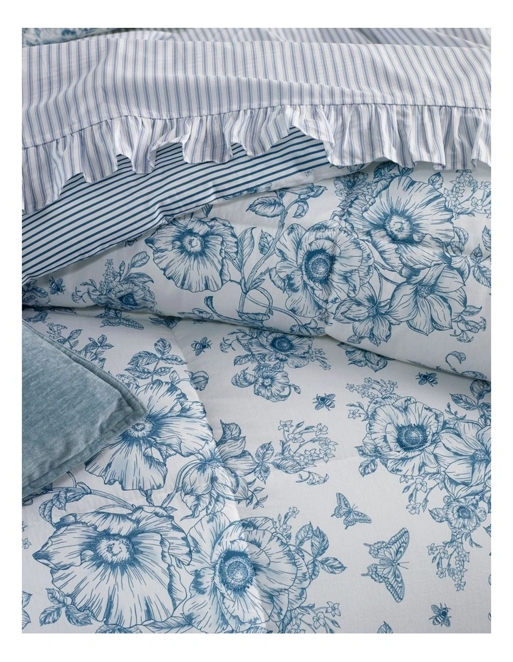 Printed Comforter Set in Blue Toile image 2