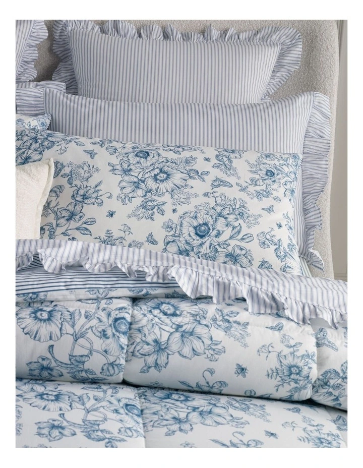 Printed Comforter Set in Blue Toile image 3