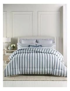 Printed Comforter Set in Ink Stripe
