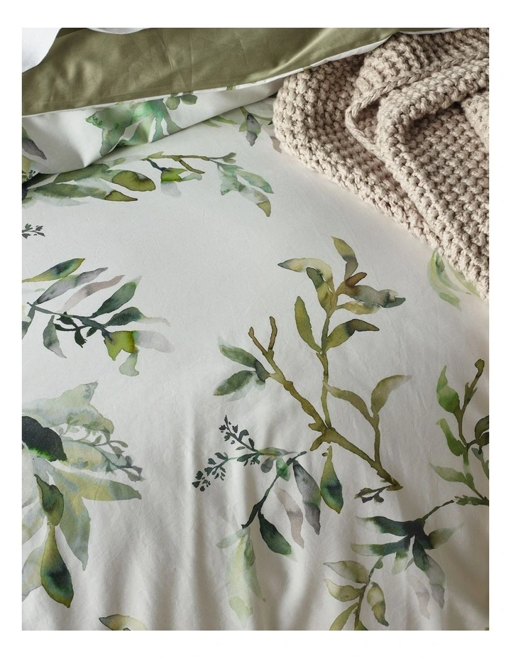 Springwood Bamboo Cotton Quilt Cover Set in Green image 3