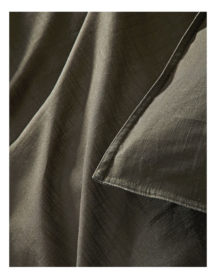 Sandy Cape Washed Belgian Linen Quilt Cover Set in Olive image 4