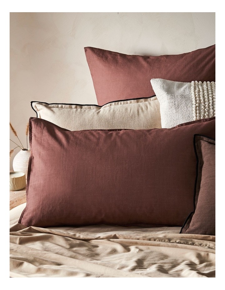 Sandy Cape Washed Belgian Linen Quilt Cover Set in Pecan image 2