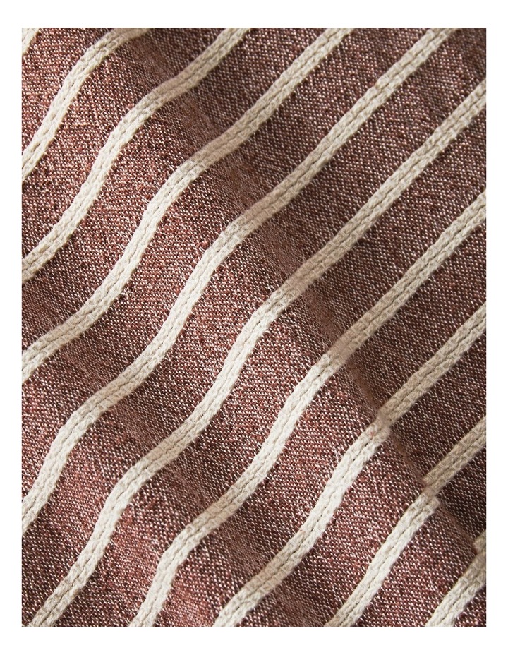 Hinterland Cotton Linen Quilt Cover Set in Mahogany Stripe image 3