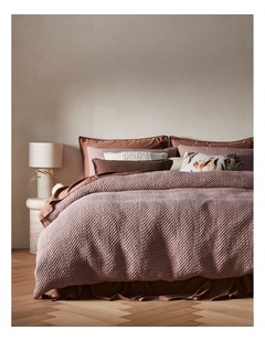 Queenstown Quilted Cotton Quilt Cover Set in Dove