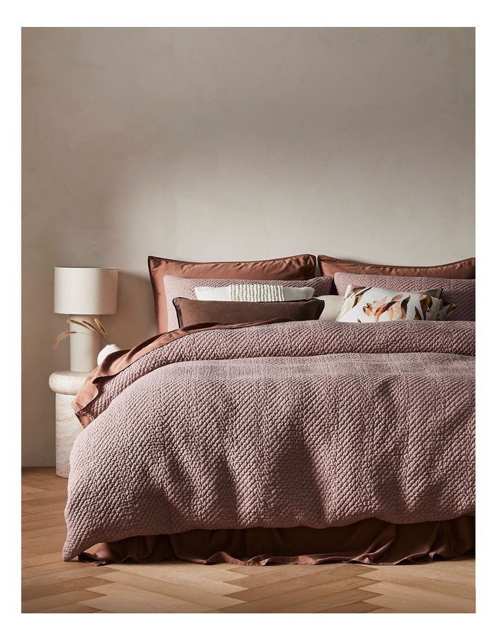 Queenstown Quilted Cotton Quilt Cover Set in Dove image 1