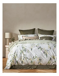 Springwood Bamboo Cotton Quilt Cover Set in Greens