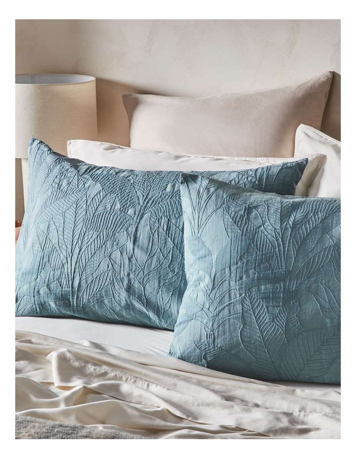 Tully Cotton Jacqaurd Quilt Cover Set in Blue image 2