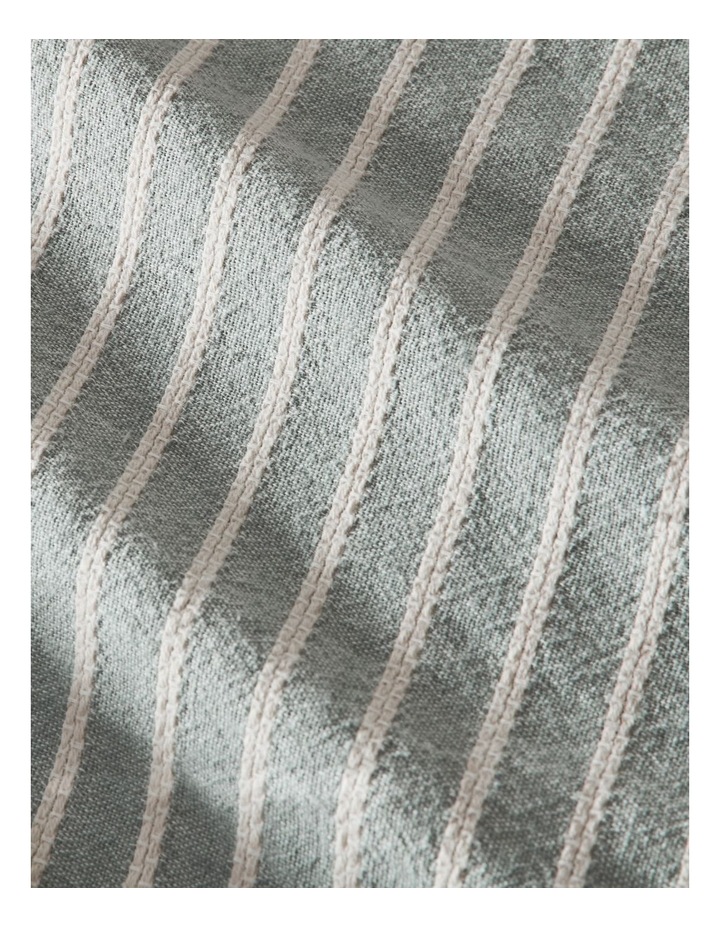 Hinterland Cotton Linen Quilt Cover Set in Mist Stripe image 2