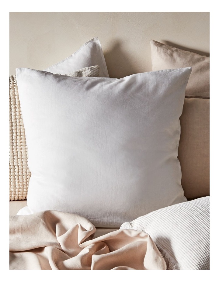 Sandy Cape Washed Belgian Linen Quilt Cover Set in White image 3