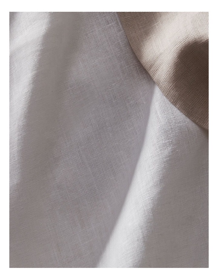 Sandy Cape Washed Belgian Linen Quilt Cover Set in White image 4