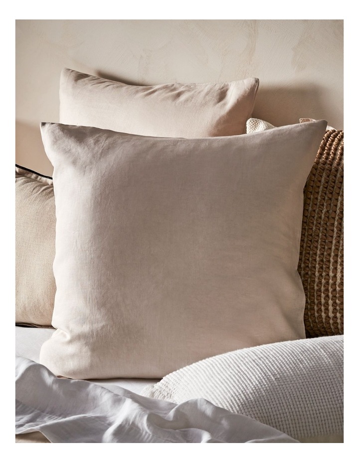 Sandy Cape Washed Belgian Linen Quilt Cover Set in Moonbeam image 3