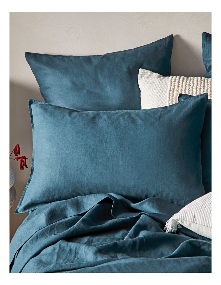 Sandy Cape Linen Quilt Cover Set in Seaglass image 2