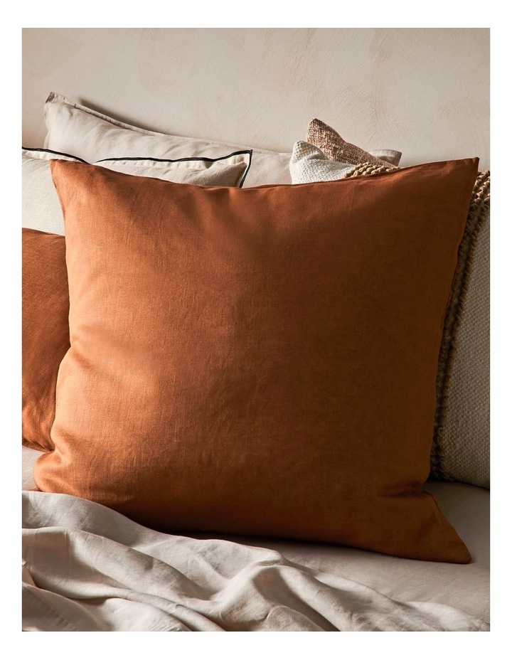 Sandy Cape Washed Belgian Linen Quilt Cover Set in Earth image 3