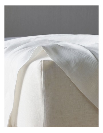 Sandy Cape Washed Belgian Linen Sheet Set in White