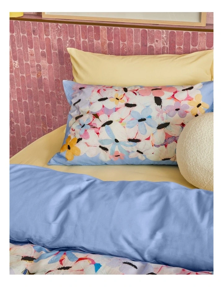 Haze II Cotton Quilt Cover Set in Cornflower Blue image 3