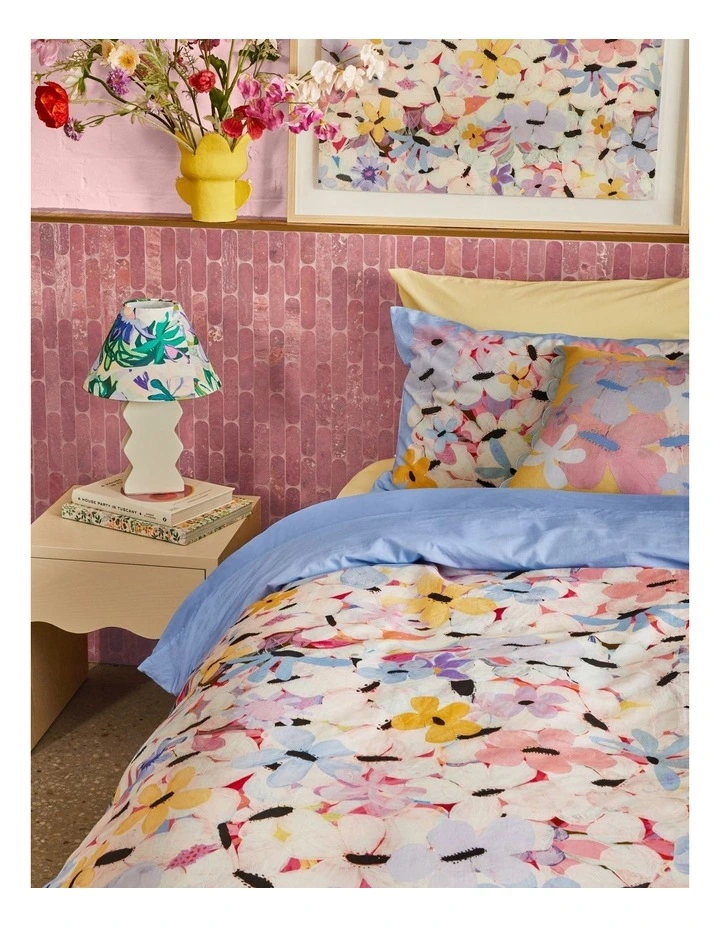 Haze II Cotton Quilt Cover Set in Cornflower Blue image 5
