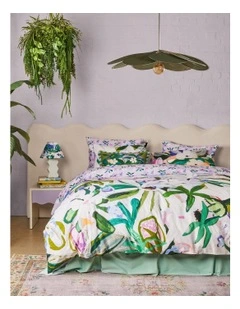 Jungle Funk Textured Cotton Quilt Cover Set in Greens