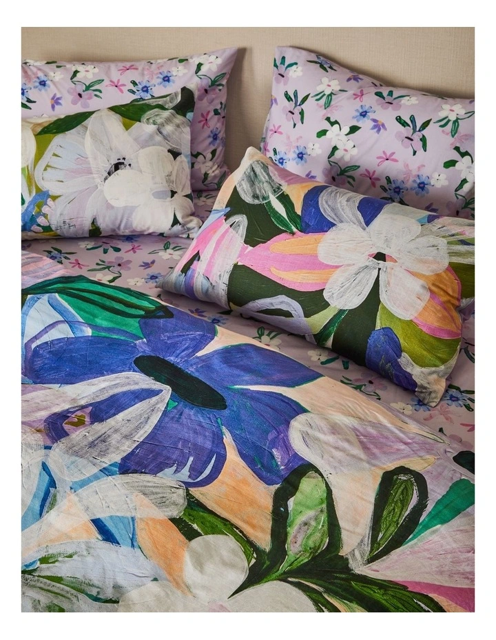 Jungle Funk Textured Cotton Quilt Cover Set in Greens image 3