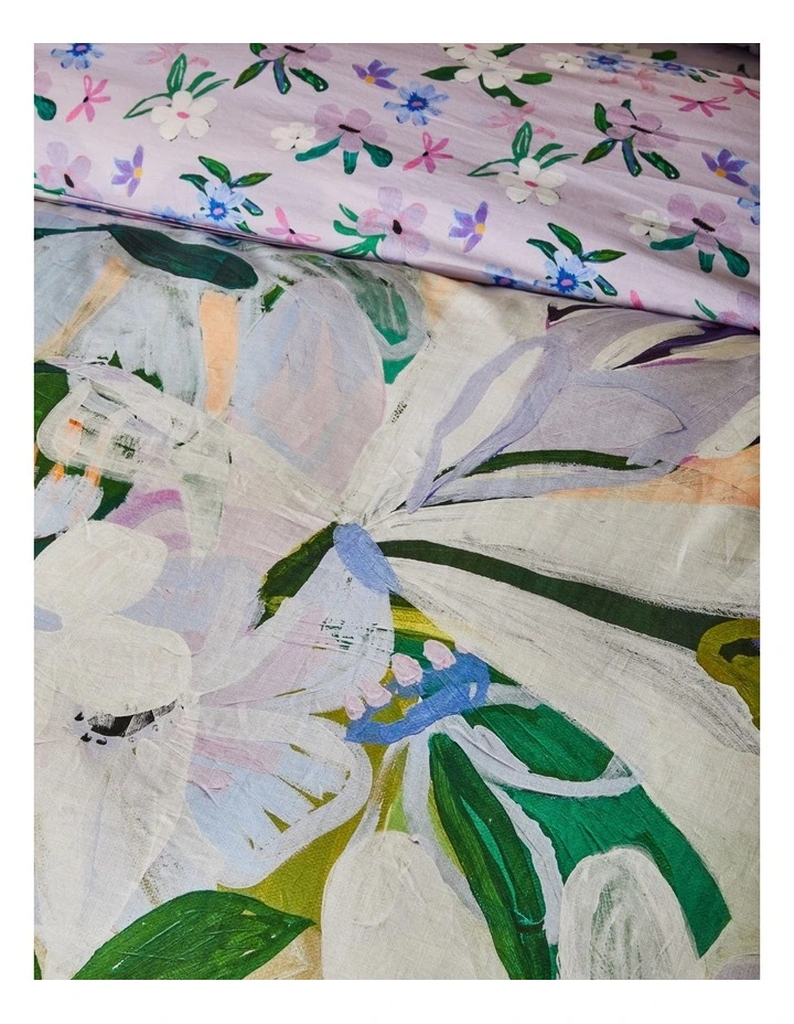 Jungle Funk Textured Cotton Quilt Cover Set in Greens image 4