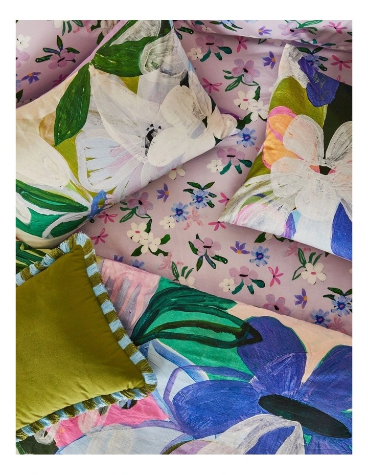 Jungle Funk Textured Cotton Quilt Cover Set in Greens image 5