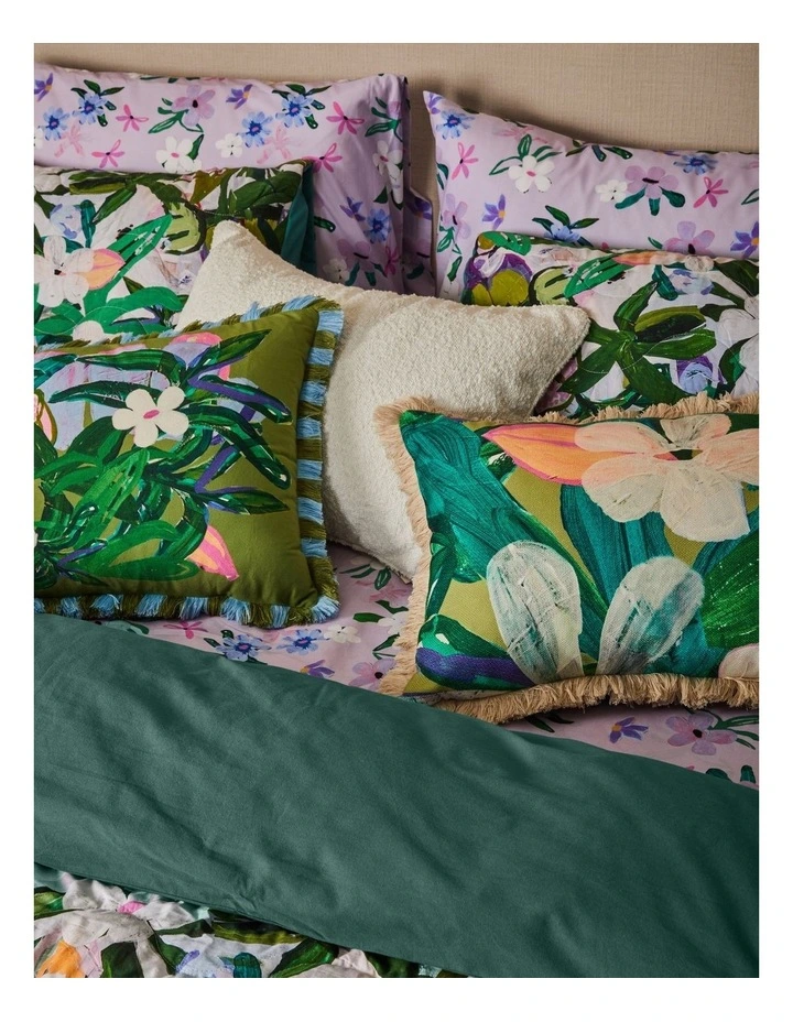 Jungle Funk Quilted Cotton Coverlet in Greens image 5