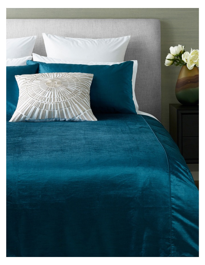 Darren Palmer Iris Velvet Quilt Cover Set In Corsair Myer Iris Velvet Quilt Cover Set In Corsair Image 1