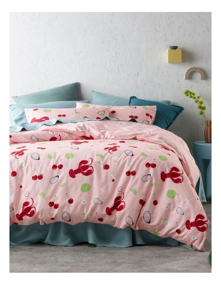 Cherry Lobster Printed Cotton Quilt Cover Set in Multi Assorted