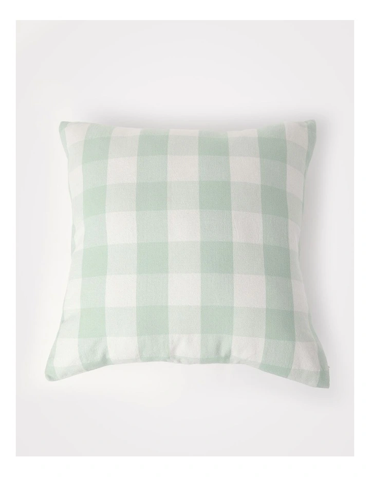 Gingham Cushion in Sage image 1