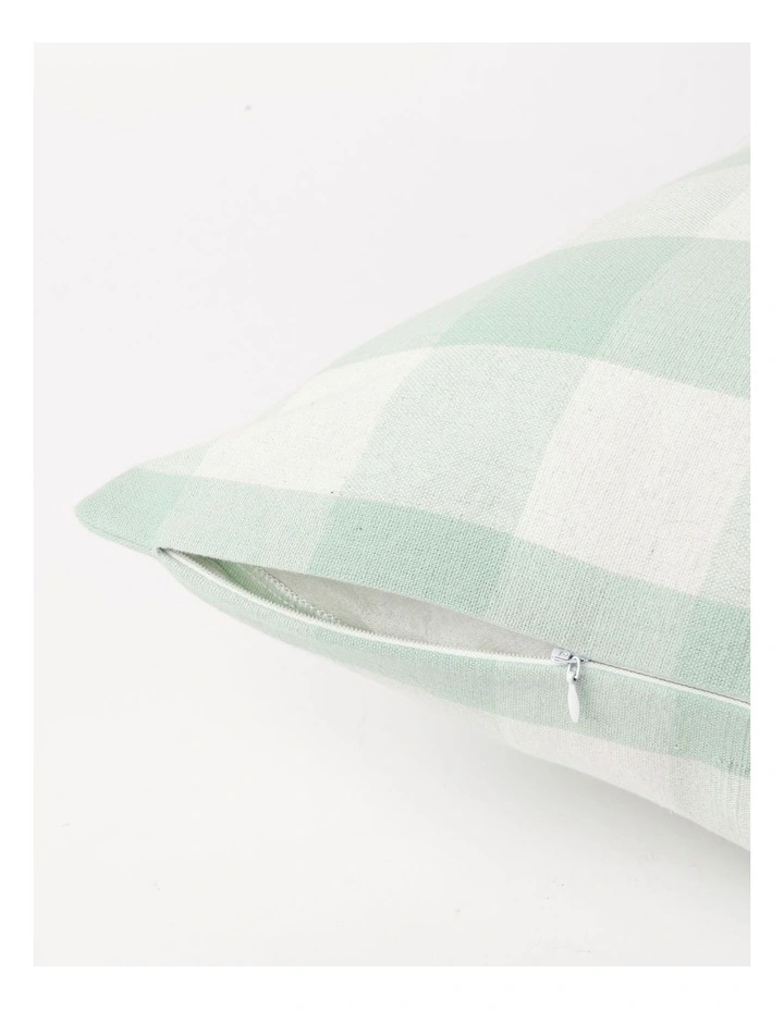 Gingham Cushion in Sage image 4