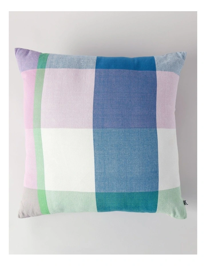 Callie Check Cushion in Purple/Denim image 1