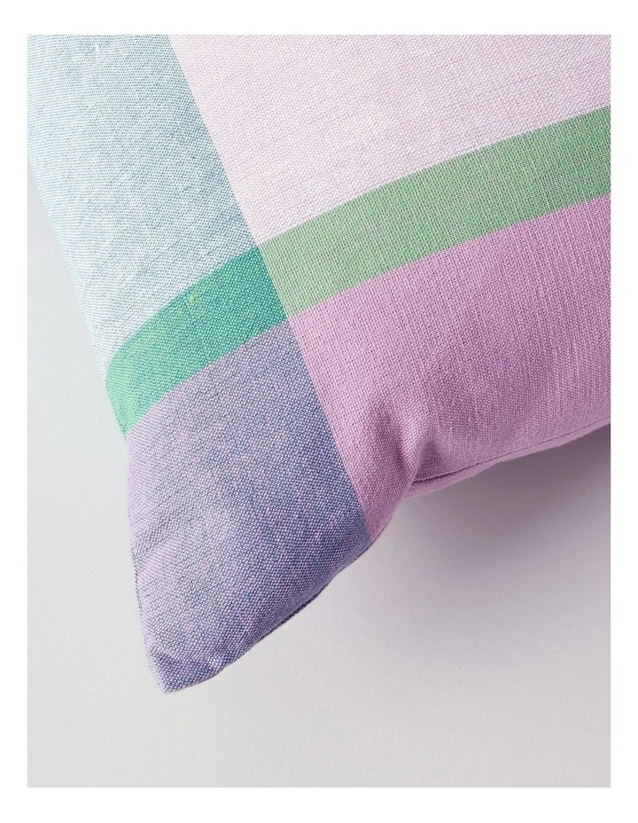 Callie Check Cushion in Purple/Denim image 2