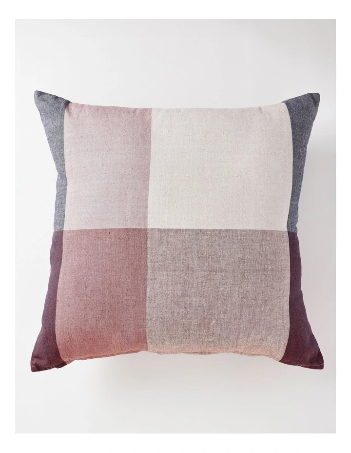 Check Cushion in Plum image 1