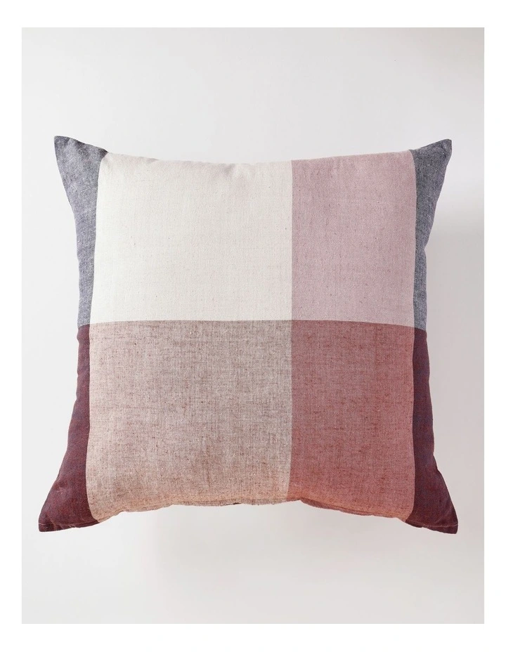 Check Cushion in Plum image 3