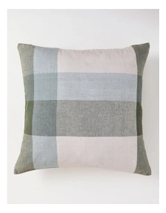 Australian House & Garden Check Cushion in Green