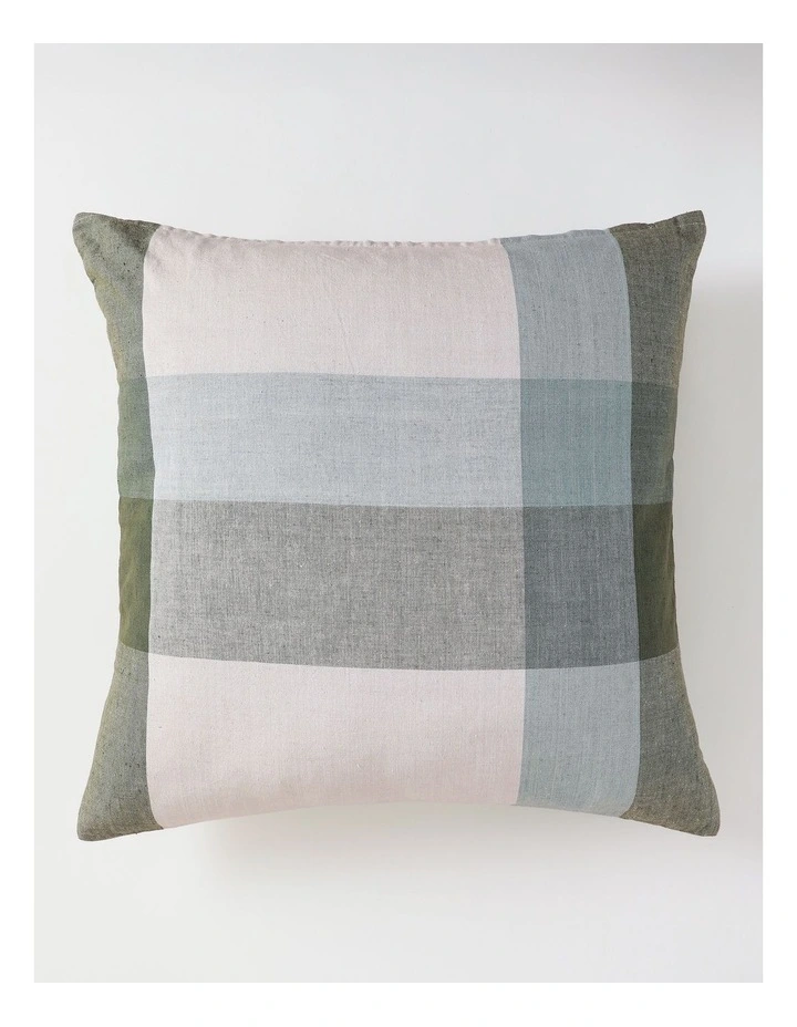 Australian House & Garden Check Cushion in Green image 3