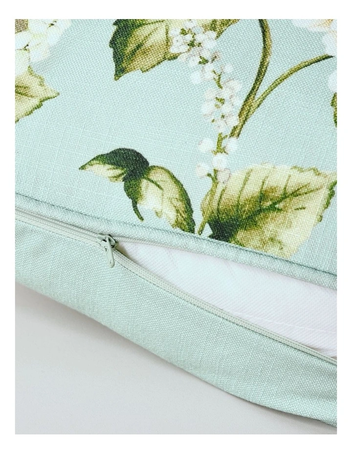 Hydrangea Print Cushion in Sage image 5