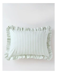 Charlotte Stripe Breakfast Cushion in Green
