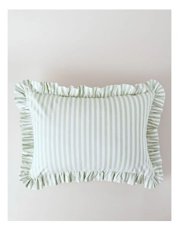 Charlotte Stripe Breakfast Cushion in Green