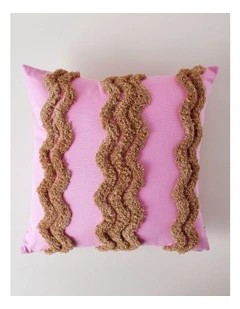 Tufted Wiggle Cushion in Pink