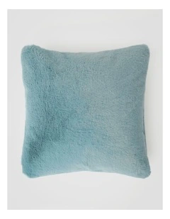 Amelie Fur Cushion in Duck Egg