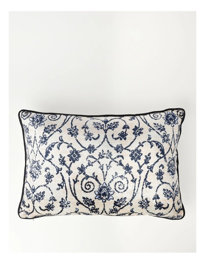 Celeste Velvet Cushion In Navy image 1