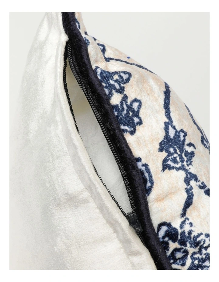 Celeste Velvet Cushion In Navy image 4