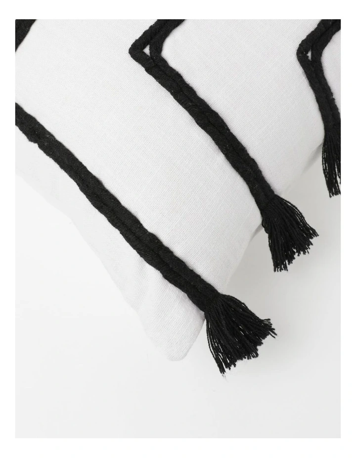 Ebony Weave Cushion In Black: 50X50 Cm image 2