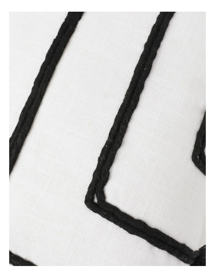 Ebony Weave Cushion In Black: 50X50 Cm image 3