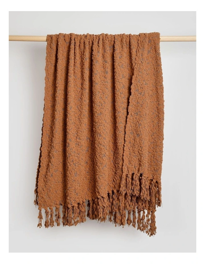 Boucle Throw in Bran image 1